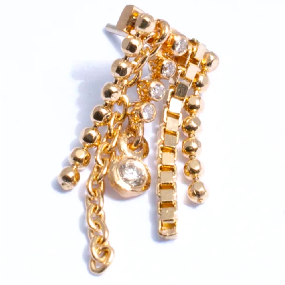 Pupil Hall Bada Boom! Yellow gold + diamonds, Never worn